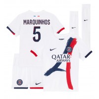 Maglie da calcio Paris Saint-Germain Marquinhos #5 Seconda Maglia Bambino 2024-25 Manica Corta (+ Pantaloni corti)